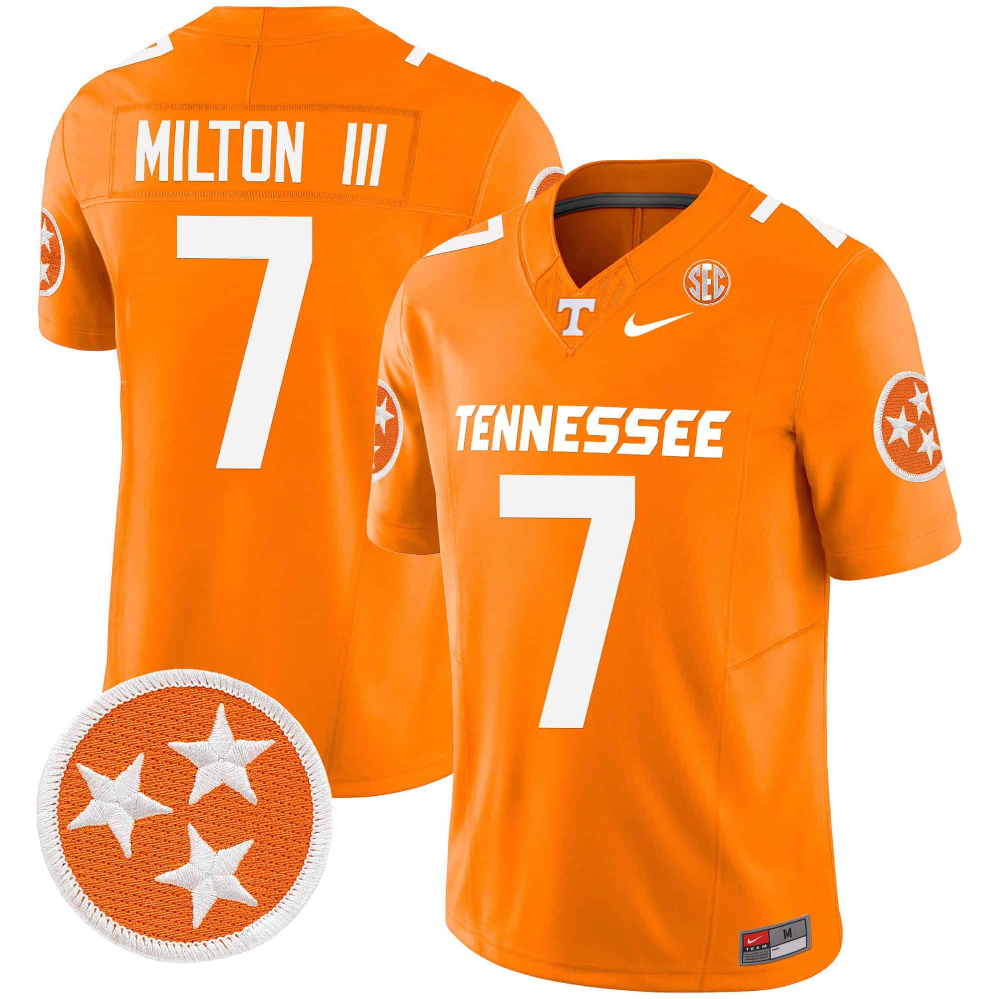 Men Tennessee Volunteers #7 Milton ii Orange 2024 Nike Vapor Limited NCAA Jersey